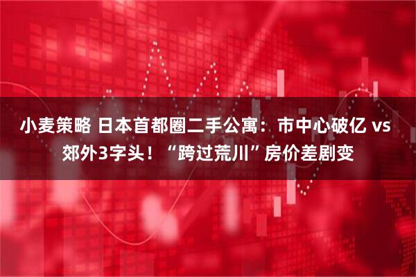 小麦策略 日本首都圈二手公寓:市中心破亿 vs 郊外3字头!“跨过荒川”房价差剧变